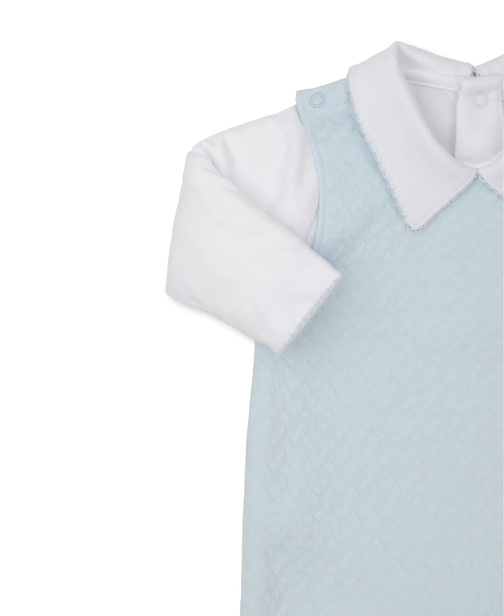 Kissy Kissy Classic Jacquards Blue Overall Set