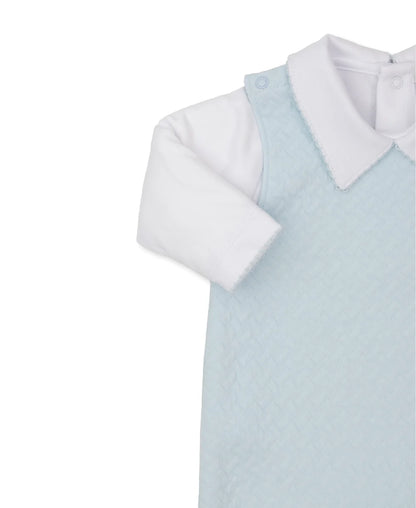 Kissy Kissy Classic Jacquards Blue Overall Set