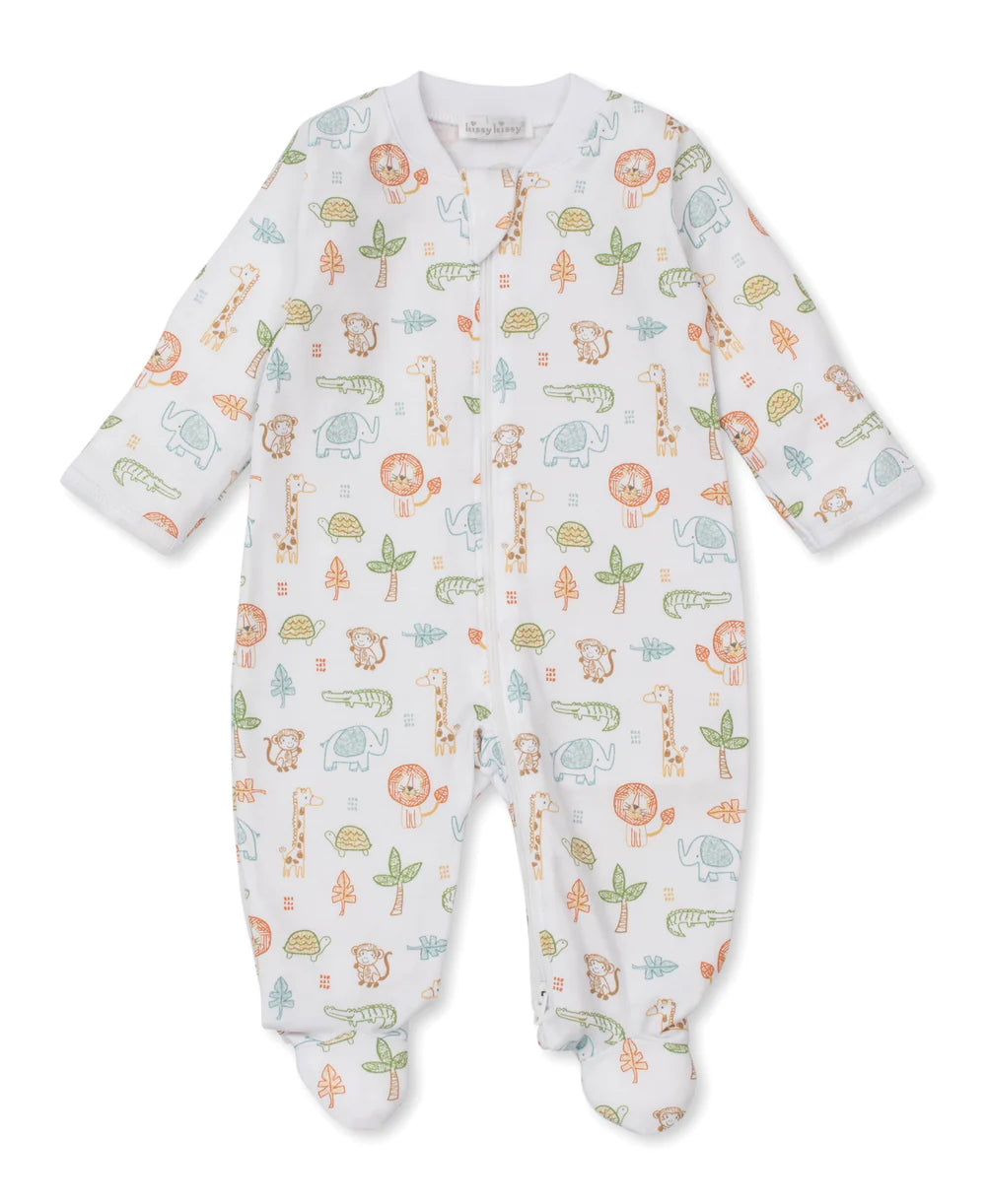 Kissy Kissy Jungle Adventure Footie w/ Zip