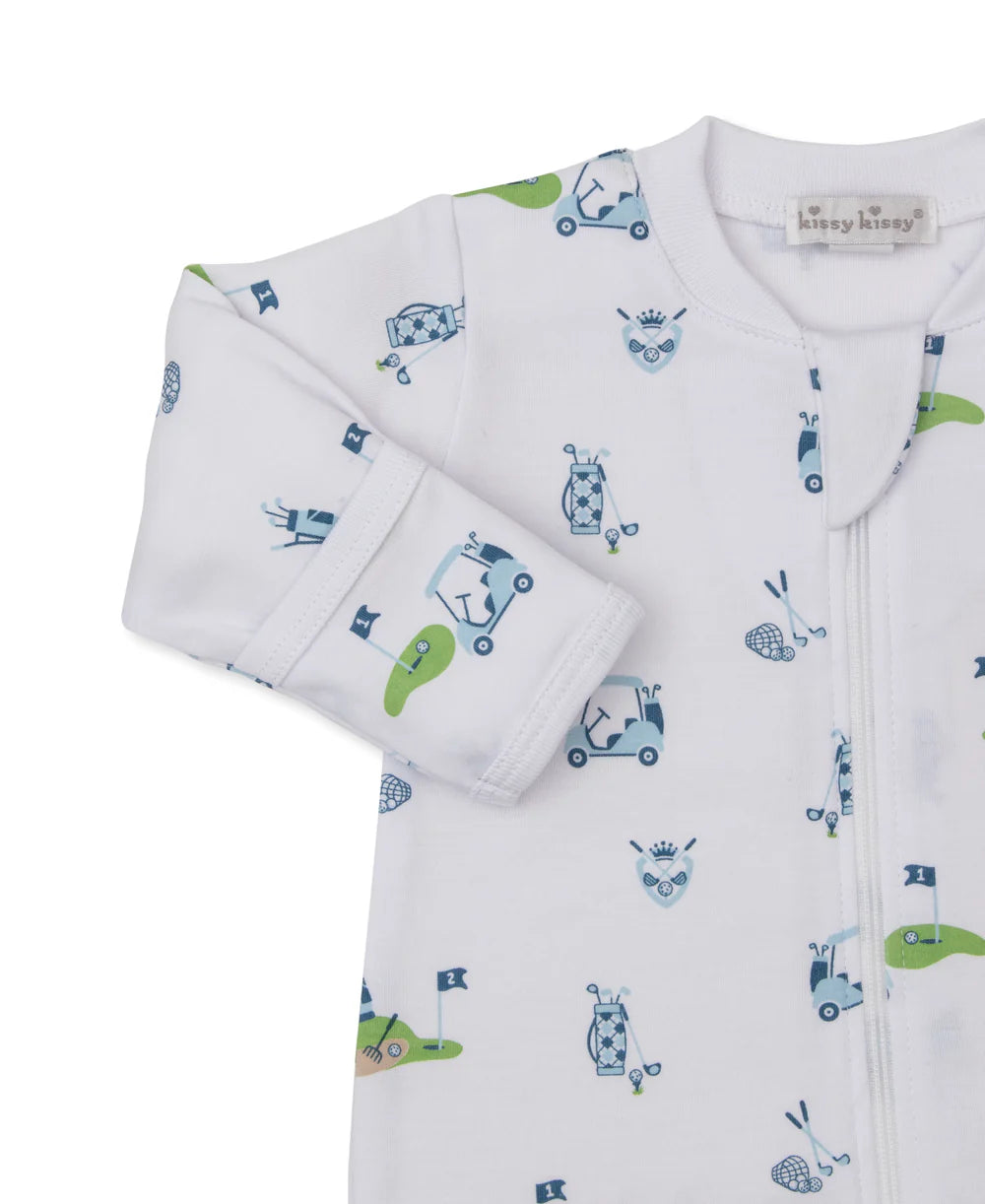 Kissy Kissy Golf Championship Blue Zip Footie