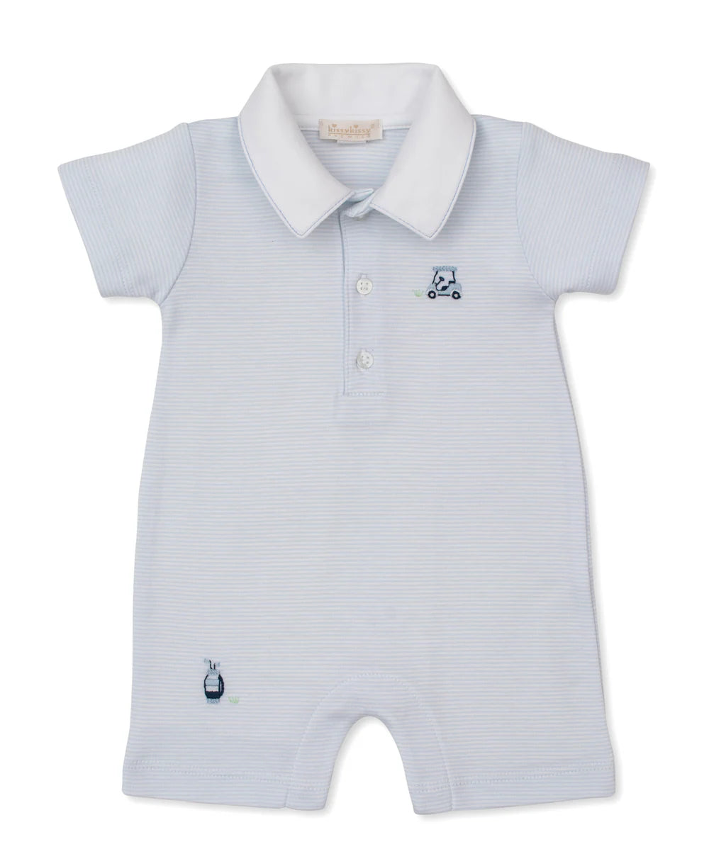 Kissy Kissy Premier Golf Championship Hand Embroidered Short Playsuit with Collar