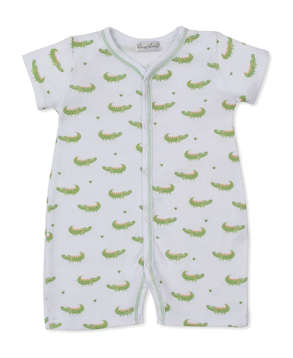 Kissy Kissy Crocodile Camp-Short Playsuit