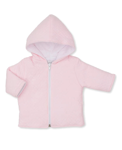Kissy Kissy Classic Jacquard Pink Padded Zip Jacket