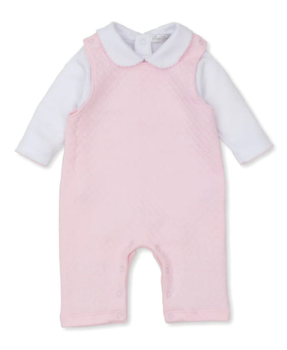 Kissy Kissy Classic Jacquards Pink Overall Set