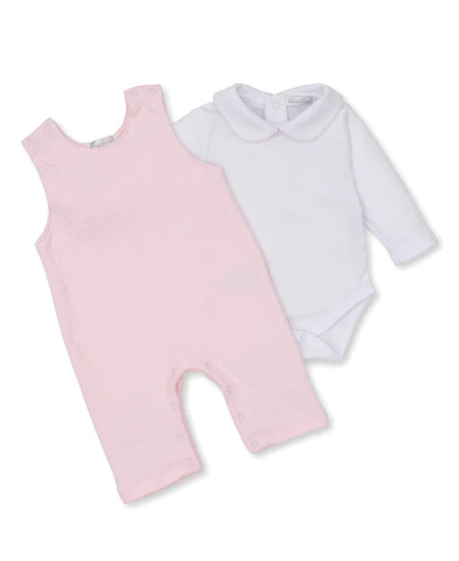 Kissy Kissy Classic Jacquards Pink Overall Set