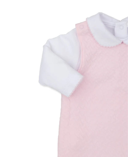 Kissy Kissy Classic Jacquards Pink Overall Set