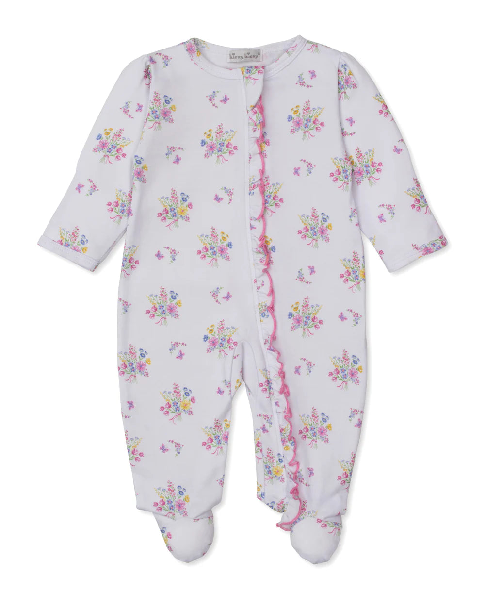 Kissy Kissy Pastel Gardens Zip Footie