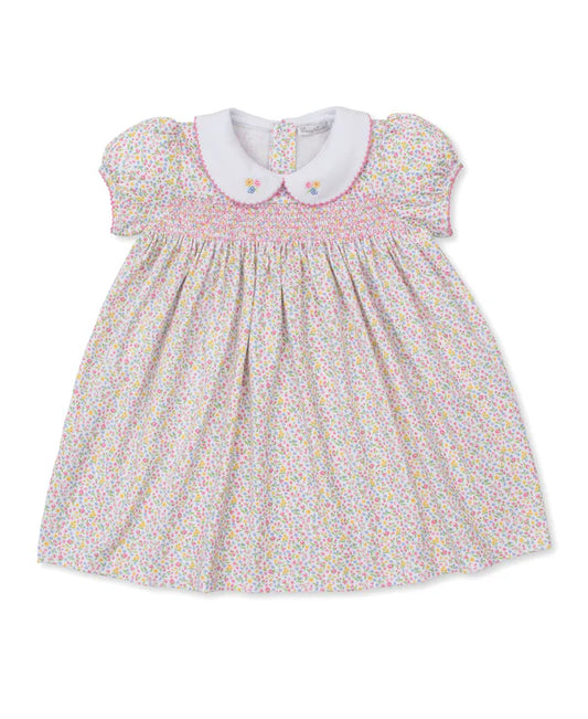 Kissy Kissy Garden Trellis Floral Smocked Dress