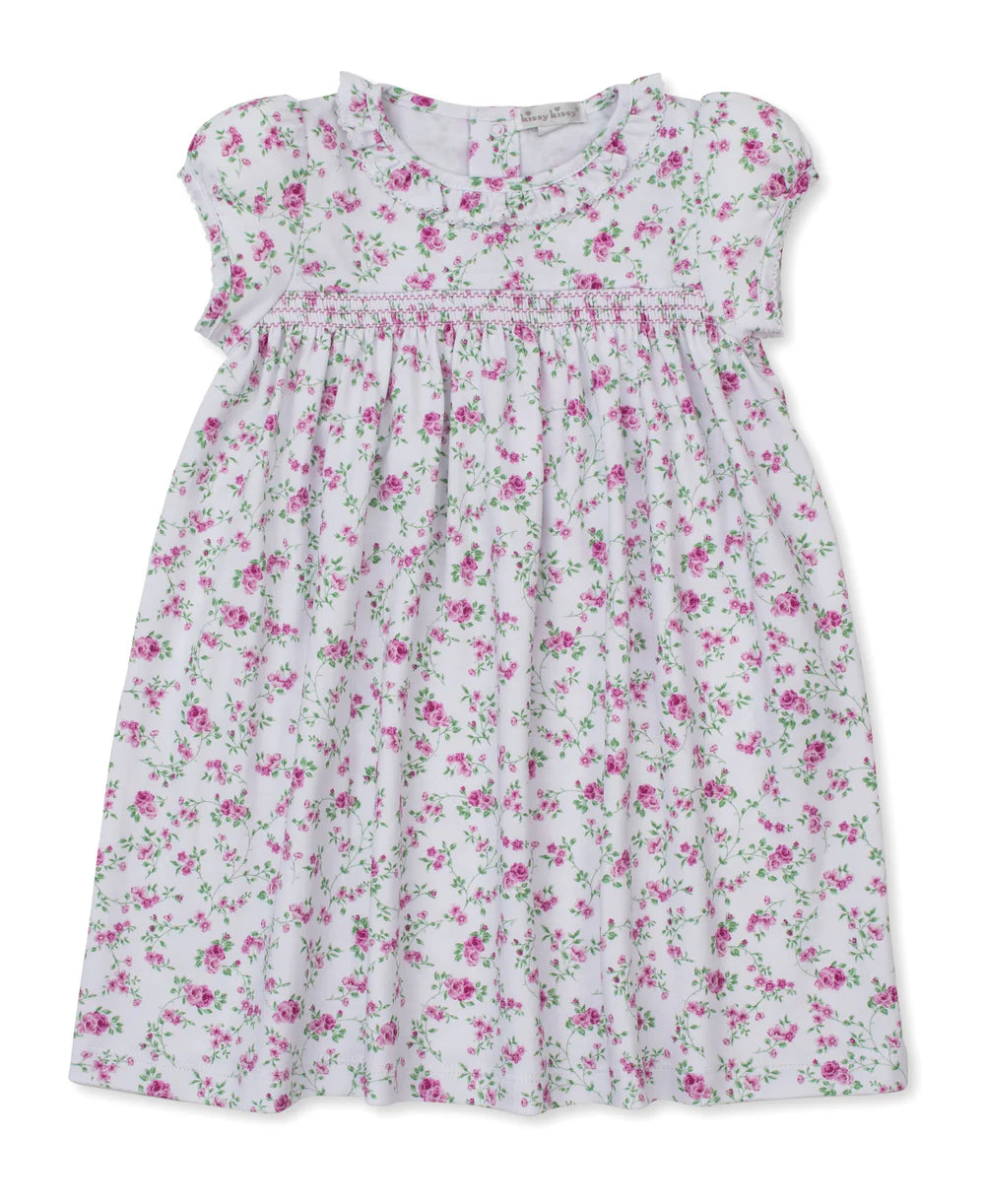 Kissy Kissy Victorian Roses Smocked Toddler Dress