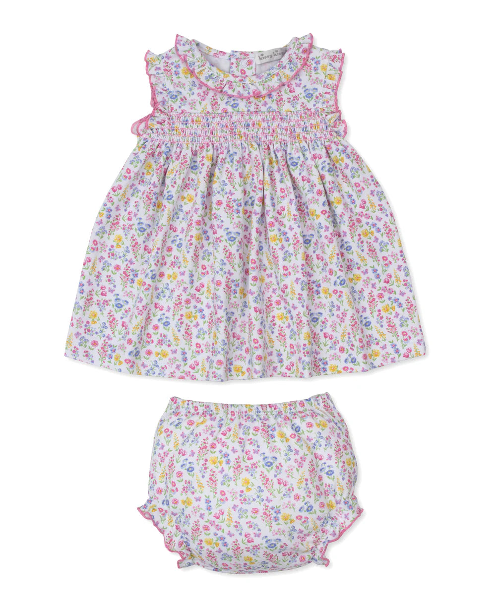 Kissy Kissy Pastel Gardens Floral Smocked Dress Set