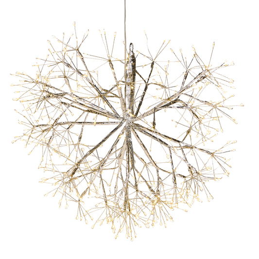 Silver Fairy Light Tape Pod Starburst