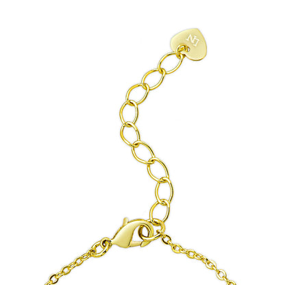 Pink Heart & Pearl Charm Necklace