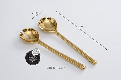Madera Gold Salad Servers