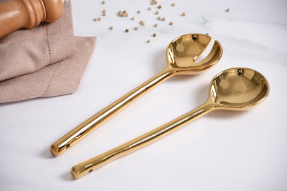 Madera Gold Salad Servers