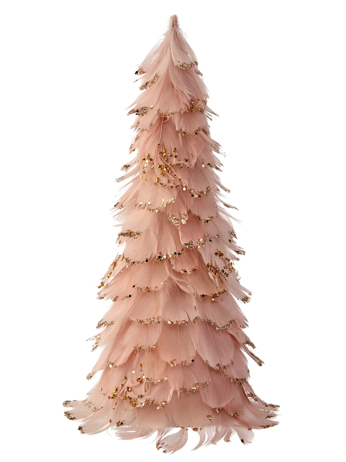 Glitter Tip Feather Cone Tree