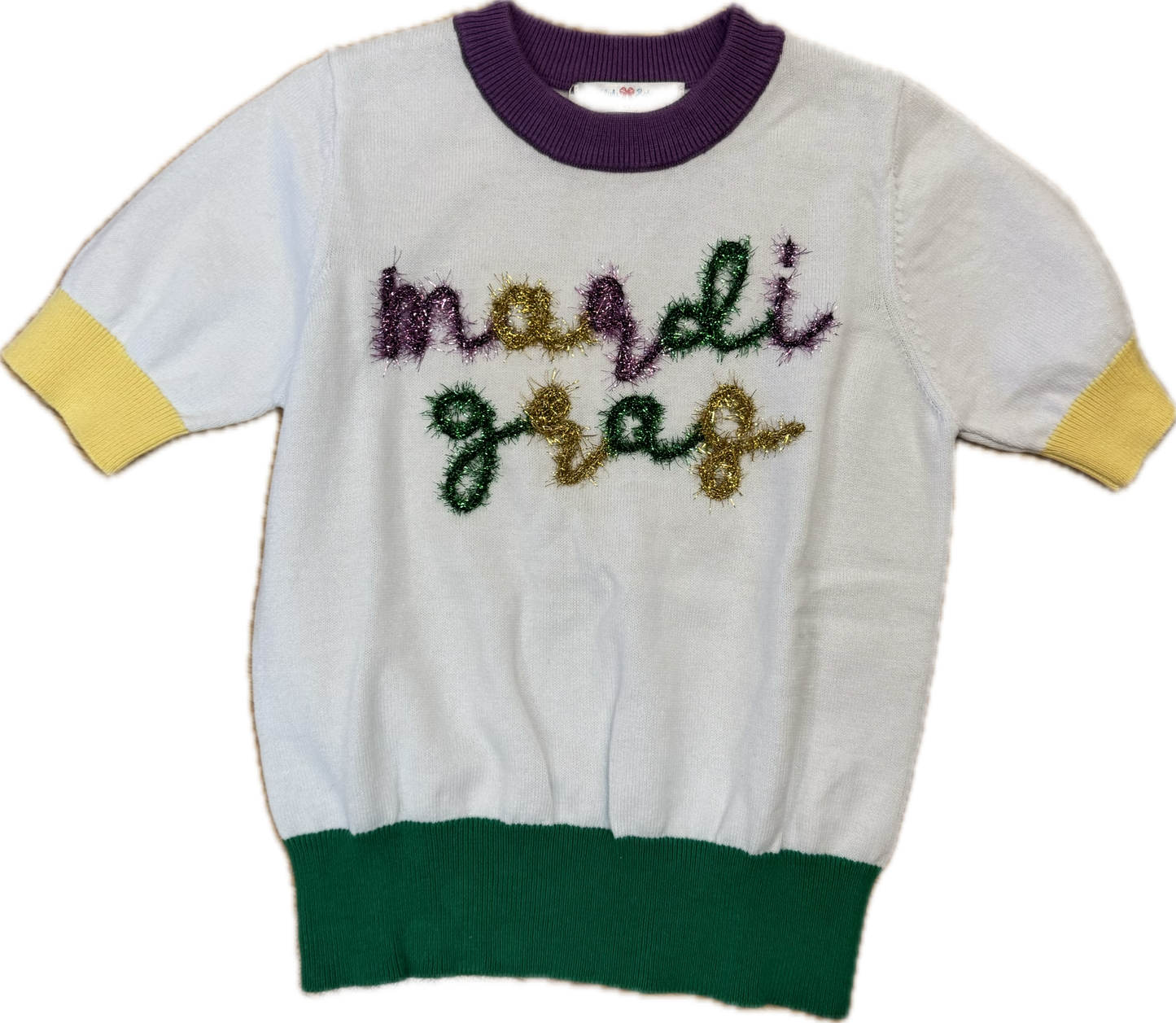 Mardi Gras Trim Top