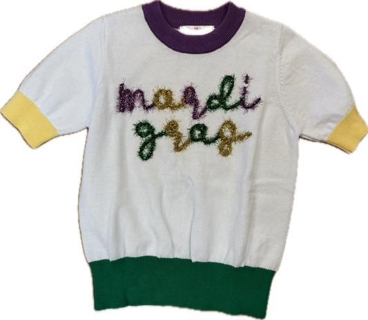 Mardi Gras Trim Top