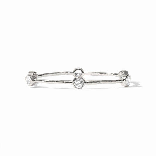 Milano Luxe Bangle- Cubic Zirconia/Silver
