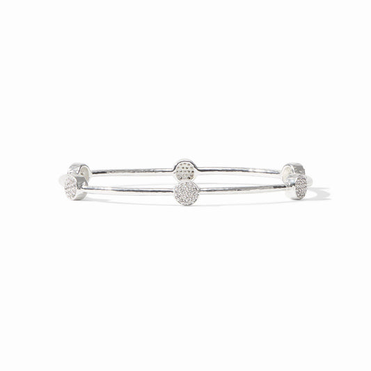 Milano Luxe Bangle- Pave Cubic Zirconia/Silver