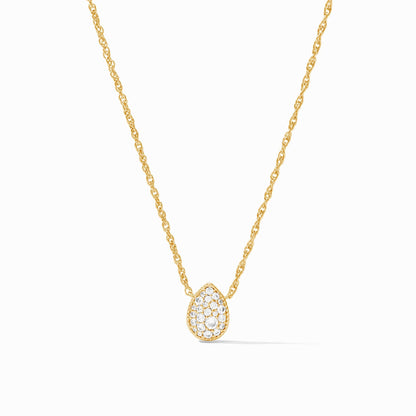 Pave Teardrop Delicate Necklace