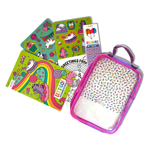 Let's Go! Activity & Coloring Kit- Unicorn Candy Town