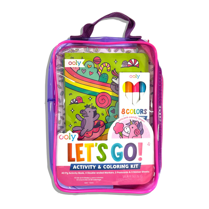 Let's Go! Activity & Coloring Kit- Unicorn Candy Town