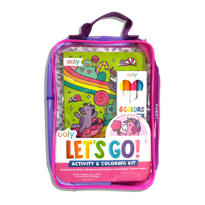 Let's Go! Activity & Coloring Kit- Unicorn Candy Town