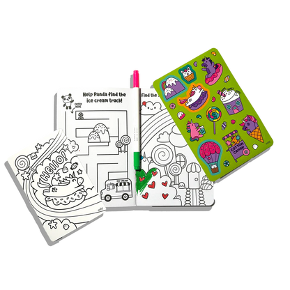 Let's Go! Activity & Coloring Kit- Unicorn Candy Town