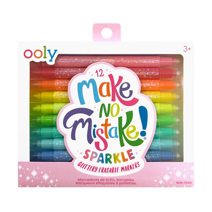Make No Mistake! Sparkle Glittery Erasable Markers - Set of 12