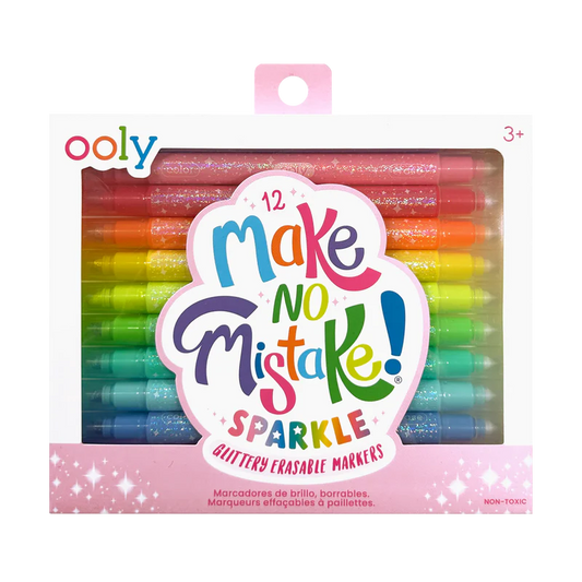 Make No Mistake! Sparkle Glittery Erasable Markers - Set of 12