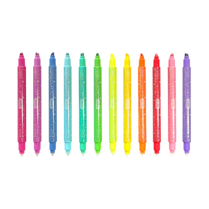 Make No Mistake! Sparkle Glittery Erasable Markers - Set of 12