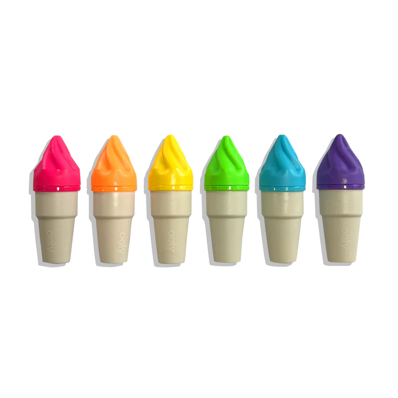 Sweet Scoops Scented Neon Highlighters - Set of 6