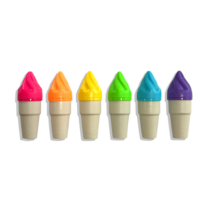 Sweet Scoops Scented Neon Highlighters - Set of 6
