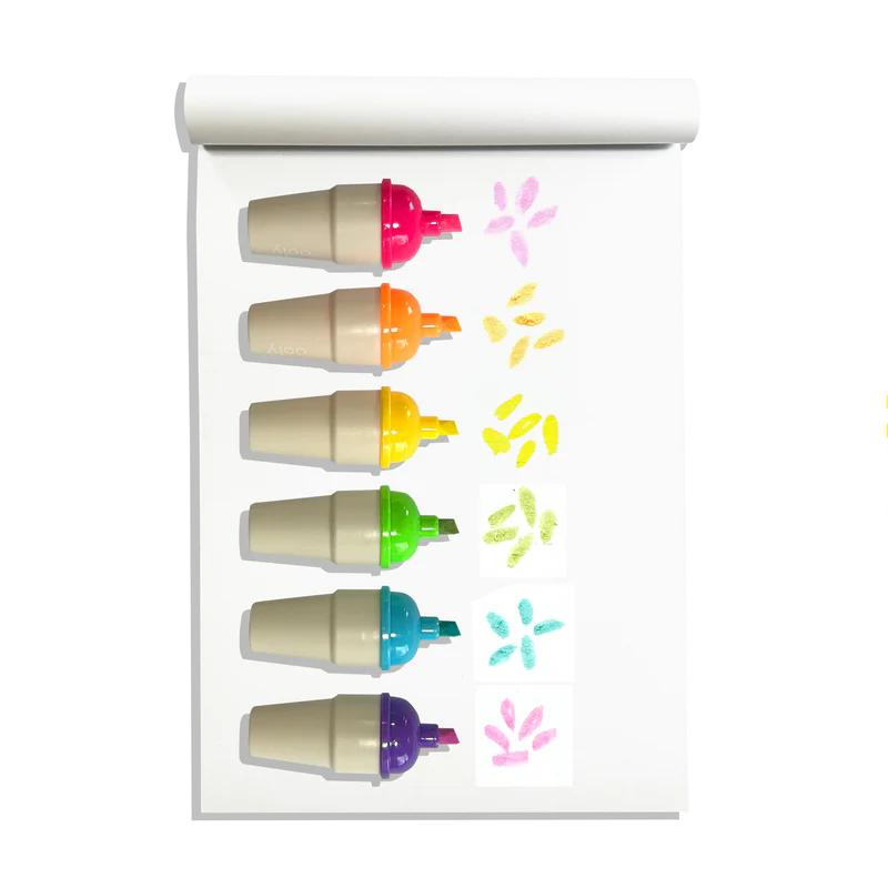 Sweet Scoops Scented Neon Highlighters - Set of 6