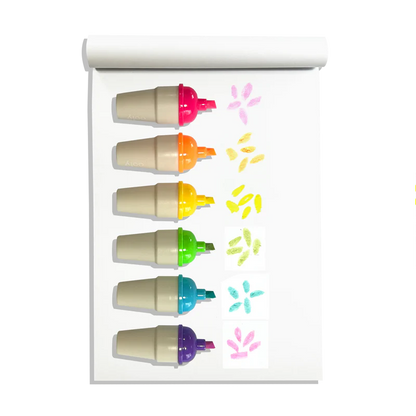 Sweet Scoops Scented Neon Highlighters - Set of 6