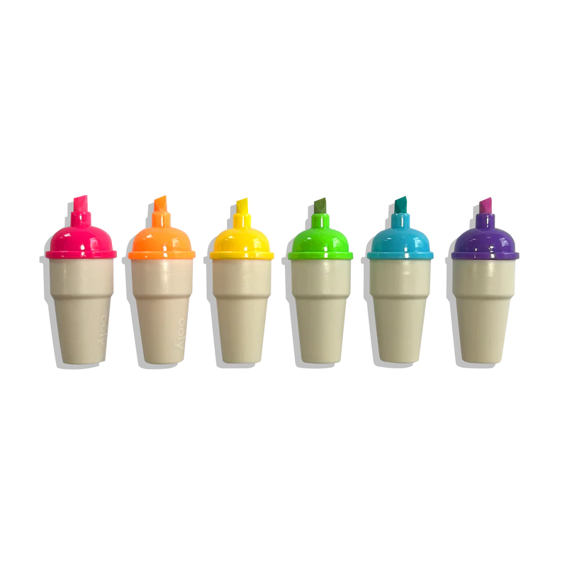Sweet Scoops Scented Neon Highlighters - Set of 6