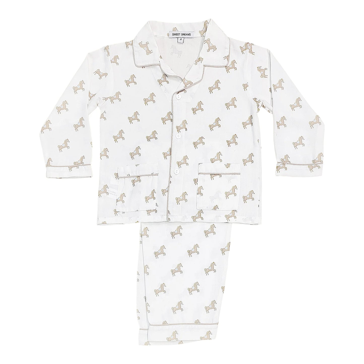 Horses & Blue Saddle Print PJs