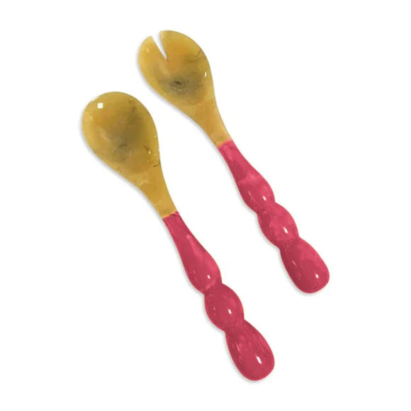 RESIN Rio Bubble Salad Servers (Pink)