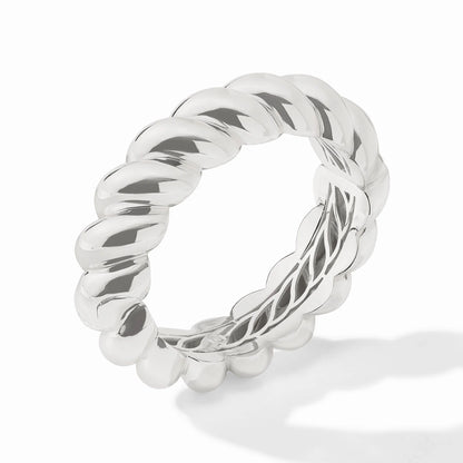 Ravello Statement Hinge Bangle- Silver