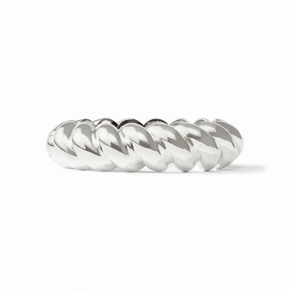 Ravello Statement Hinge Bangle- Silver