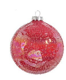 4" Pink Glitter Ball Ornament