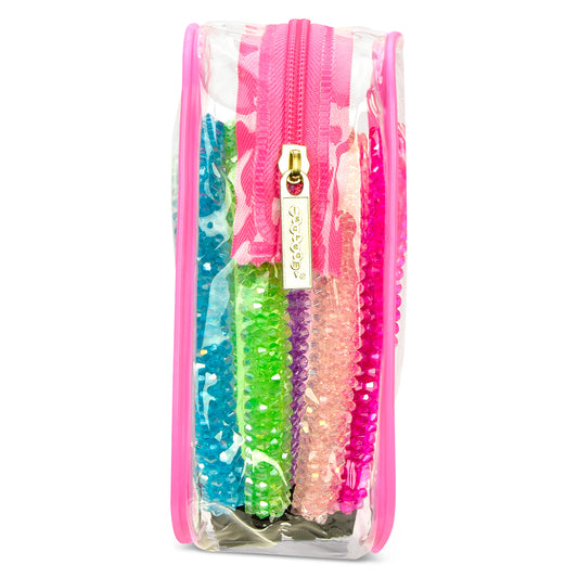 5 Pack Rhinestone Headbands in Reusable Pouch