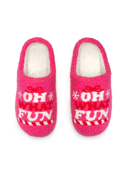Oh What Fun Adult Slippers