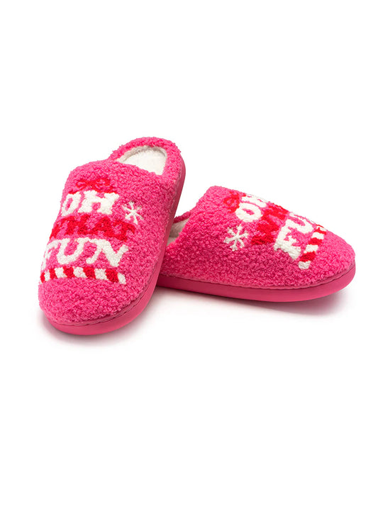 Oh What Fun Adult Slippers
