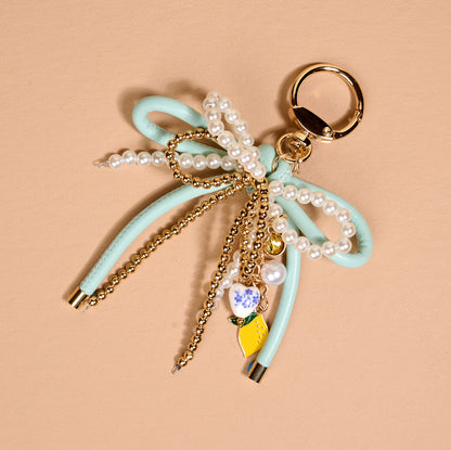 Layered Bows Bag Charm-Limoncello Love