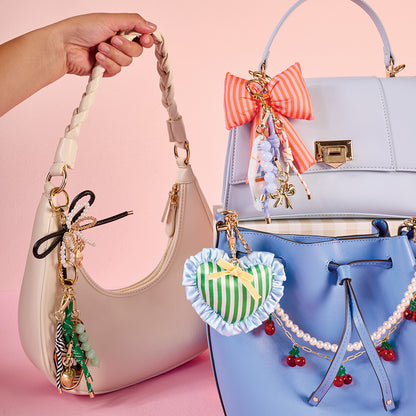 Layered Bows Bag Charm-Limoncello Love