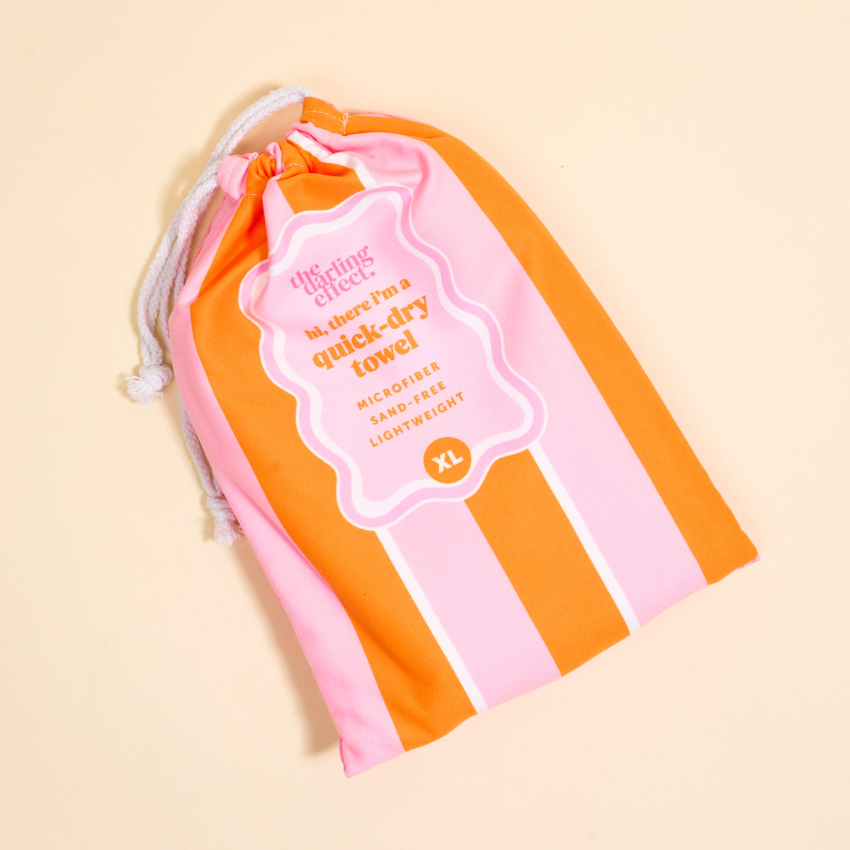 XL Quick-Dry Beach Towel-Sicily Stripes Pink