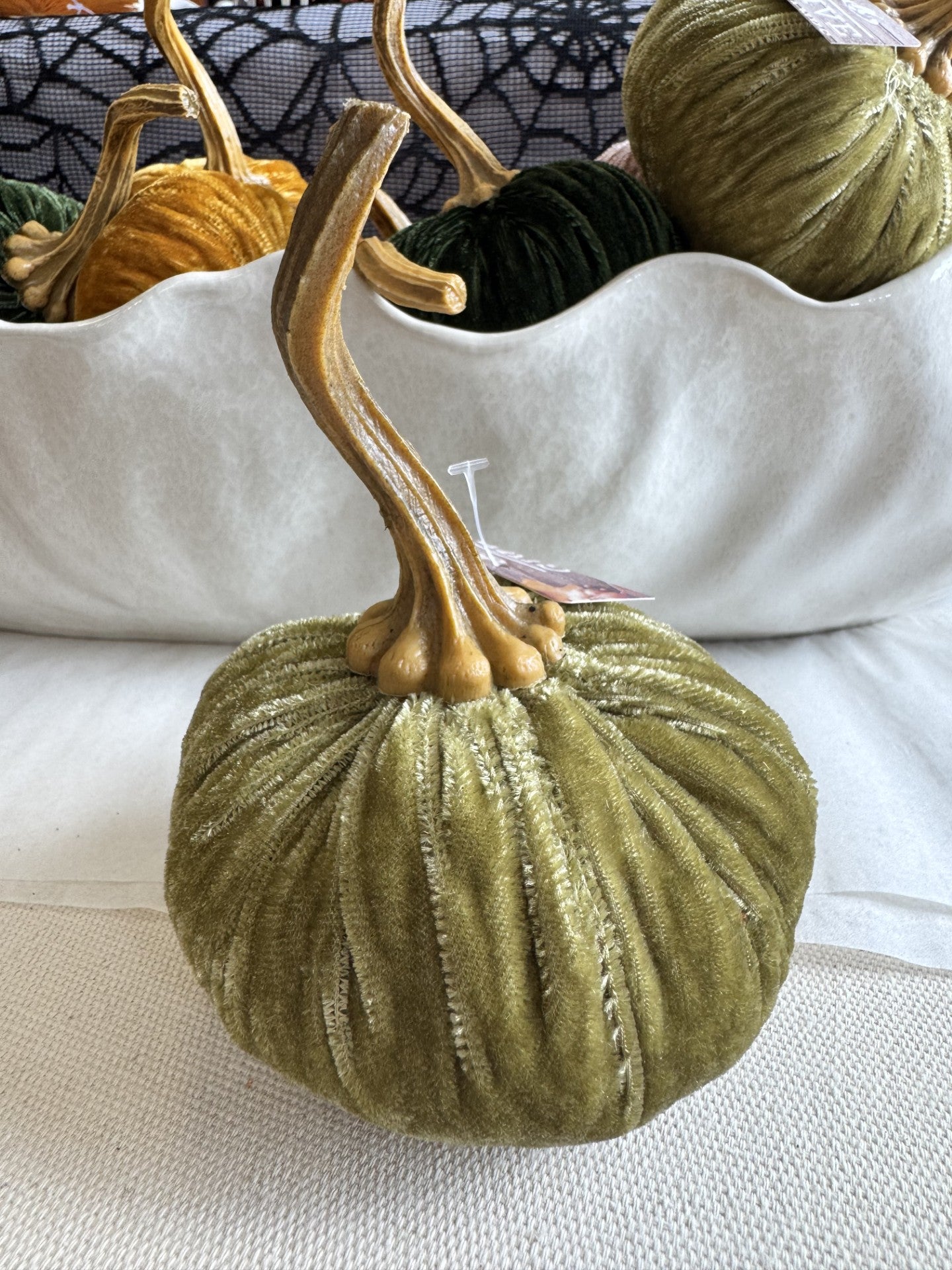 Mini Velvet Pumpkin