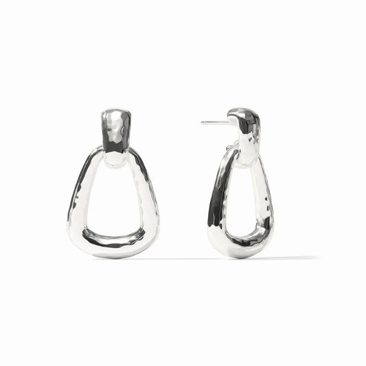 Sahara Demi Doorknocker Earring- Silver