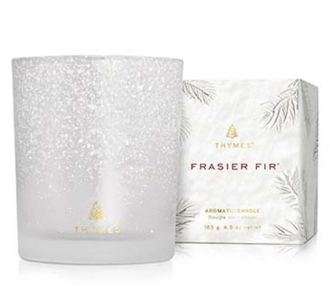 Frasier Fir Medium Flocked Collection Poured Candle